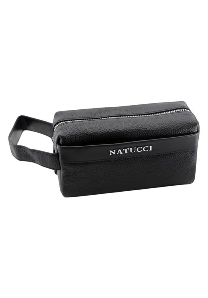 Natucci Men's Leather Travel Bag GL206-1 - Black - Image 1
